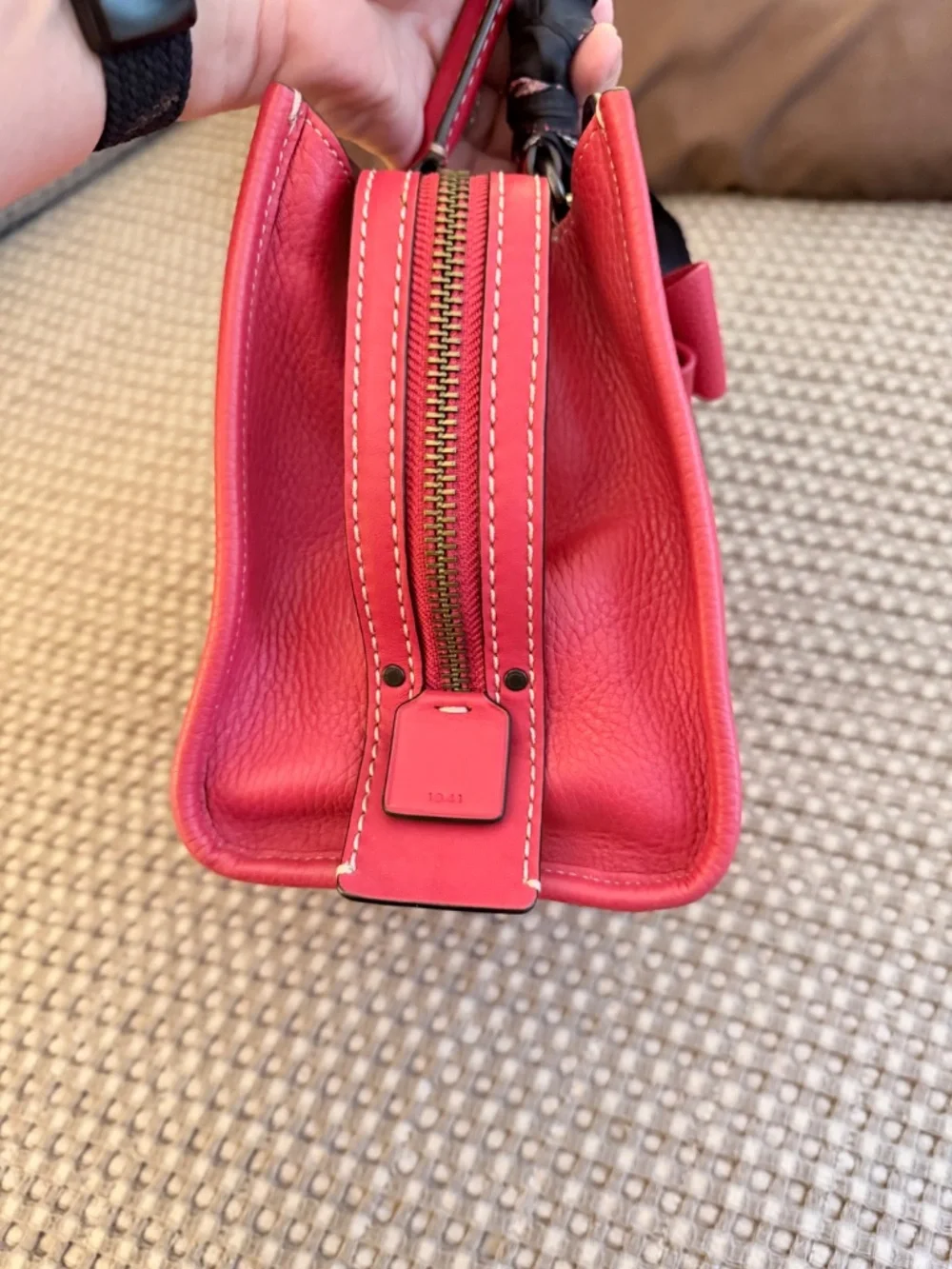 EUC - COACH BP/ 1941 RED ROGUE 25 SATCHEL BAG 54536